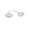 Wholesale Women's Earrings Copper Plated With Real Gold Geometric Heart Shape Zircon Micro Inlay Trendy Retro Light Luxury