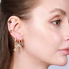 Wholesale Women's Earrings Set Copper S925 Silver Needle Microinlaid Zircon Flower Design