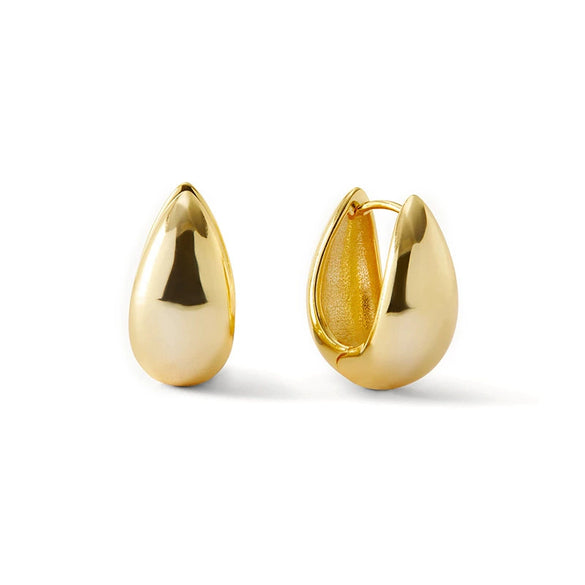 Wholesale Women's Earrings Silver Needle Copper Water Drop Ushaped Geometric Electroplated