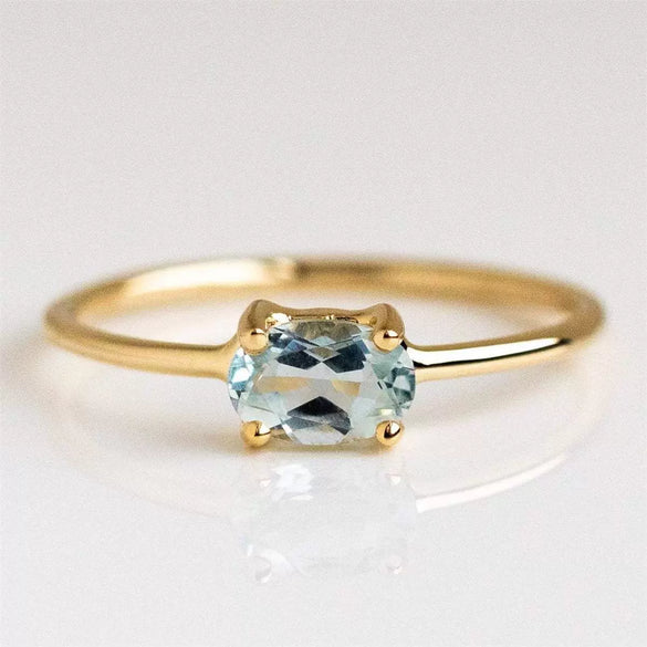 Wholesale Women's Eggshaped Colorful Diamond Zircon Ring Goldplated Brass Jewelry