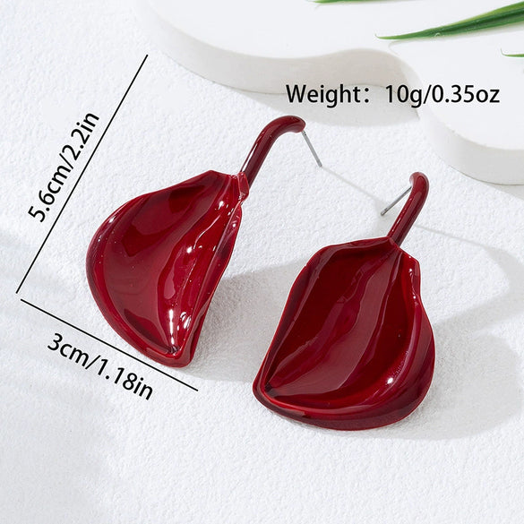 Wholesale Women's Electroplated Alloy And Stainless Steel Geometric Rhombus Flower Earrings In Unique Minimalist And Versatile Style