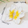 Wholesale Women's Electroplated Alloy Flower Enamel Earrings With Versatile Style