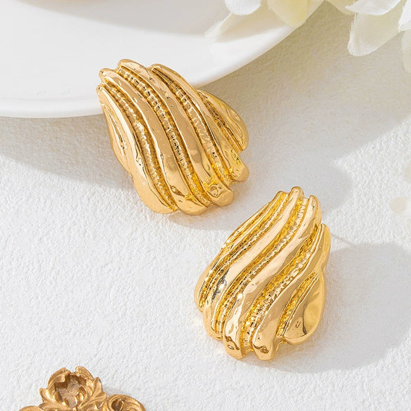 Wholesale Women's Electroplated Alloy Geometric Earrings Fashion Accessories
