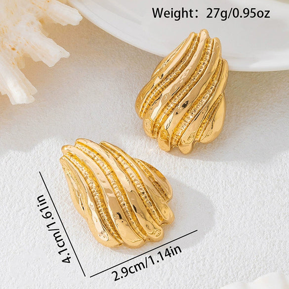 Wholesale Women's Electroplated Alloy Geometric Earrings Fashion Accessories
