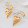 Wholesale Women's Electroplated Alloy Heart And Flower Shaped Ear Accessories