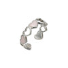 Wholesale Women's Electroplated Copper Heartshaped Hollowout Ring