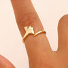 Wholesale Women's Electroplated Environmentally Friendly Copper Animal Shape Manta Ray Open Ring Accessories