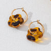 Wholesale Women's Electroplated Geometric Acrylic And Resin Earrings