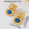 Wholesale Women's Electroplated Geometric Alloy Earrings French Retro Style