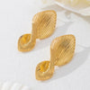 Wholesale Women's Electroplated Geometric Alloy Earrings Set In Light Luxury Style