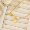 Wholesale Women's Electroplated Geometric Facial Features Expressions Stainless Steel And Titanium Steel Clavicle Necklace