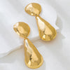 Wholesale Women's Electroplated Geometric Metal Alloy Water Drop Oval And Round Earrings Accessories