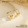 Wholesale Women's Electroplated Geometric Stainless Steel And 18K Diamondencrusted Cshaped Earrings In Light Luxury Style