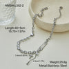 Wholesale Women's Electroplated Geometric Stainless Steel And 18K Gold Paperclip Clavicle Necklace For Office Ladies