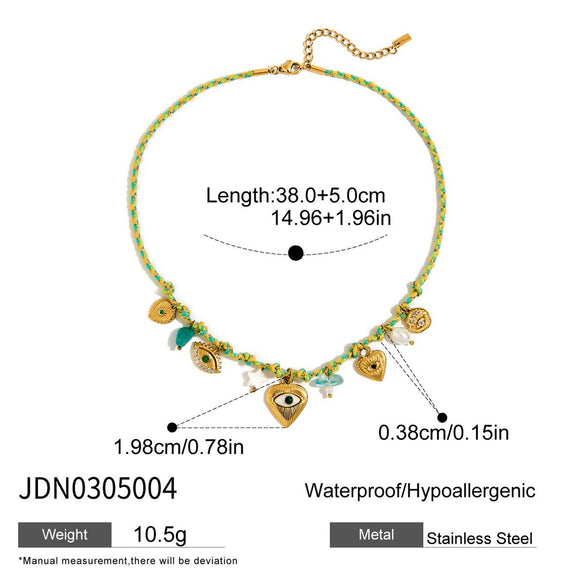 Wholesale Women's Electroplated Geometric Stainless Steel And Titanium Steel Necklace Regular Chain Sweater Chain Accessories