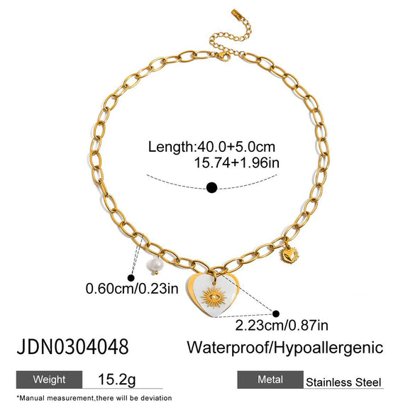 Wholesale Women's Electroplated Geometric Stainless Steel And Titanium Steel Necklace Regular Chain Sweater Chain Accessories