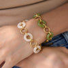 Wholesale Women's Electroplated Geometric Stainless Steel Bracelet