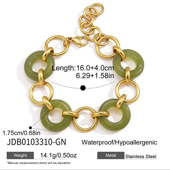 Wholesale Women's Electroplated Geometric Stainless Steel Bracelet