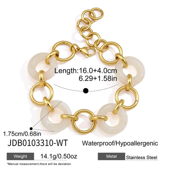 Wholesale Women's Electroplated Geometric Stainless Steel Bracelet