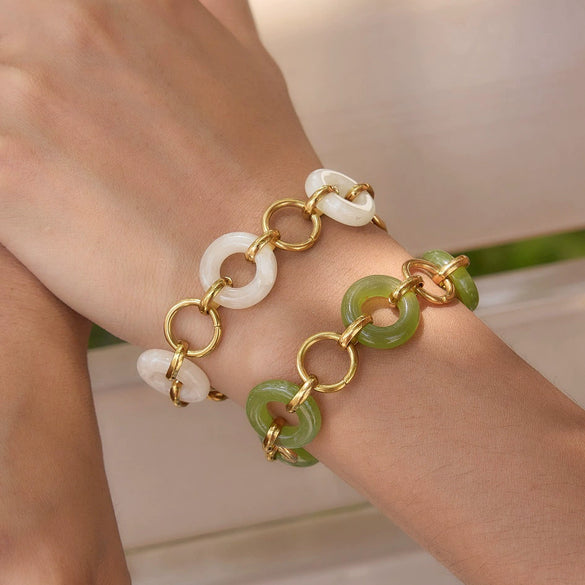 Wholesale Women's Electroplated Geometric Stainless Steel Bracelet