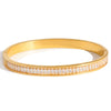 Wholesale Women's Electroplated Geometric Stainless Steel Classic Full Diamond Bracelet In Ins Style