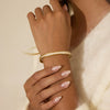 Wholesale Women's Electroplated Geometric Stainless Steel Classic Full Diamond Bracelet In Ins Style