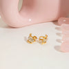 Wholesale Women's Electroplated Geometric Stainless Steel Ear Clips And Earrings Ins Style