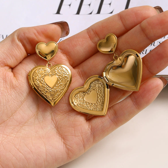 Wholesale Women's Electroplated Geometric Stainless Steel Earrings