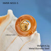 Wholesale Women's Electroplated Geometric Stainless Steel Resin Conch Ring Highend Jewelry