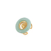 Wholesale Women's Electroplated Geometric Stainless Steel Resin Conch Ring Highend Jewelry