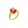 Wholesale Women's Electroplated Gold Geometric Heart And Animal Zodiac Shape Copper Ring Inlaid With Zircon