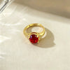 Wholesale Women's Electroplated Gold Geometric Heart And Animal Zodiac Shape Copper Ring Inlaid With Zircon