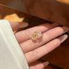 Wholesale Women's Electroplated Gold Inlaid With Zircon Animal Zodiac Heart Geometric Shape Copper Ring