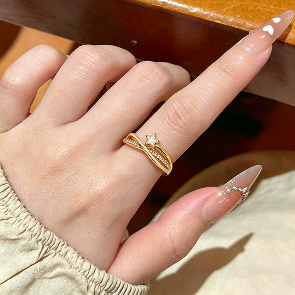 Wholesale Women's Electroplated Gold Inlaid Zircon Ring With Heart Geometric Animal Zodiac Shapes Copper Material