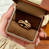 Wholesale Women's Electroplated Gold Inlaid Zircon Ring With Heart Geometric Animal Zodiac Shapes Copper Material