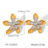 Wholesale Women's Electroplated Irregular Geometric Stainless Steel Earrings