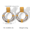Wholesale Women's Electroplated Irregular Geometric Stainless Steel Earrings