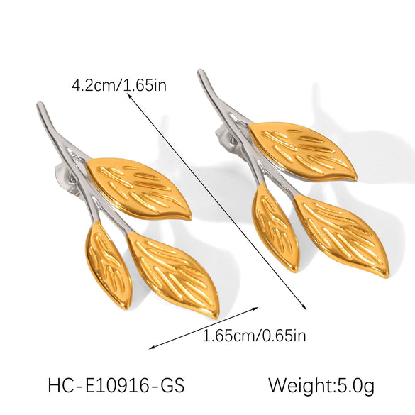 Wholesale Women's Electroplated Irregular Geometric Stainless Steel Earrings