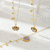 Wholesale Women's Electroplated Stainless Steel And Titanium Steel Butterfly Pendant Sweater Necklace In Light Luxury Niche Style