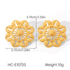 Wholesale Women's Electroplated Stainless Steel Geometric Flower Earrings