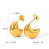 Wholesale Women's Electroplated Stainless Steel Geometric Flower Earrings