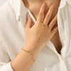 Wholesale Women's Electroplated Stainless Steel Heartshaped And Geometric Bracelet