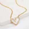 Wholesale Women's Electroplated Stainless Steel Heartshaped Ochain Necklace Light Luxury Jewelry