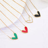 Wholesale Women's Electroplated Stainless Steel Heartshaped Ochain Necklace Light Luxury Jewelry