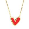 Wholesale Women's Electroplated Stainless Steel Heartshaped Ochain Necklace Light Luxury Jewelry