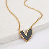 Wholesale Women's Electroplated Stainless Steel Heartshaped Ochain Necklace Light Luxury Jewelry