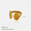 Wholesale Women's Electroplated Stainless Steel Ring With Star Leaf And Animal Patterns