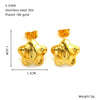 Wholesale Women's Electroplated Star Geometric Titanium Steel Earrings