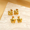 Wholesale Women's Electroplated Star Geometric Titanium Steel Earrings