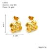 Wholesale Women's Electroplated Star Geometric Titanium Steel Earrings